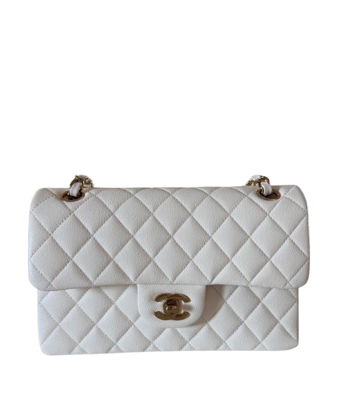 CHANEL Белая кожаная сумка через плечо, фото 1
