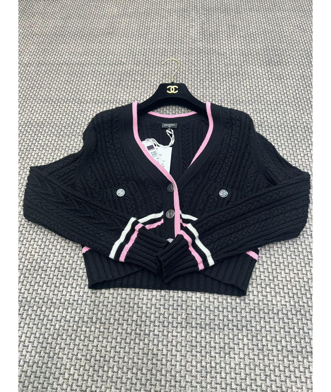 CHANEL Черный хлопковый джемпер / свитер, фото 2
