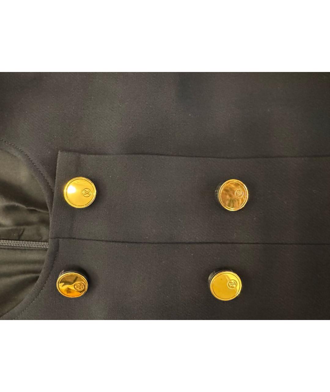 LOUIS VUITTON Черное шерстяное коктейльное платье, фото 4