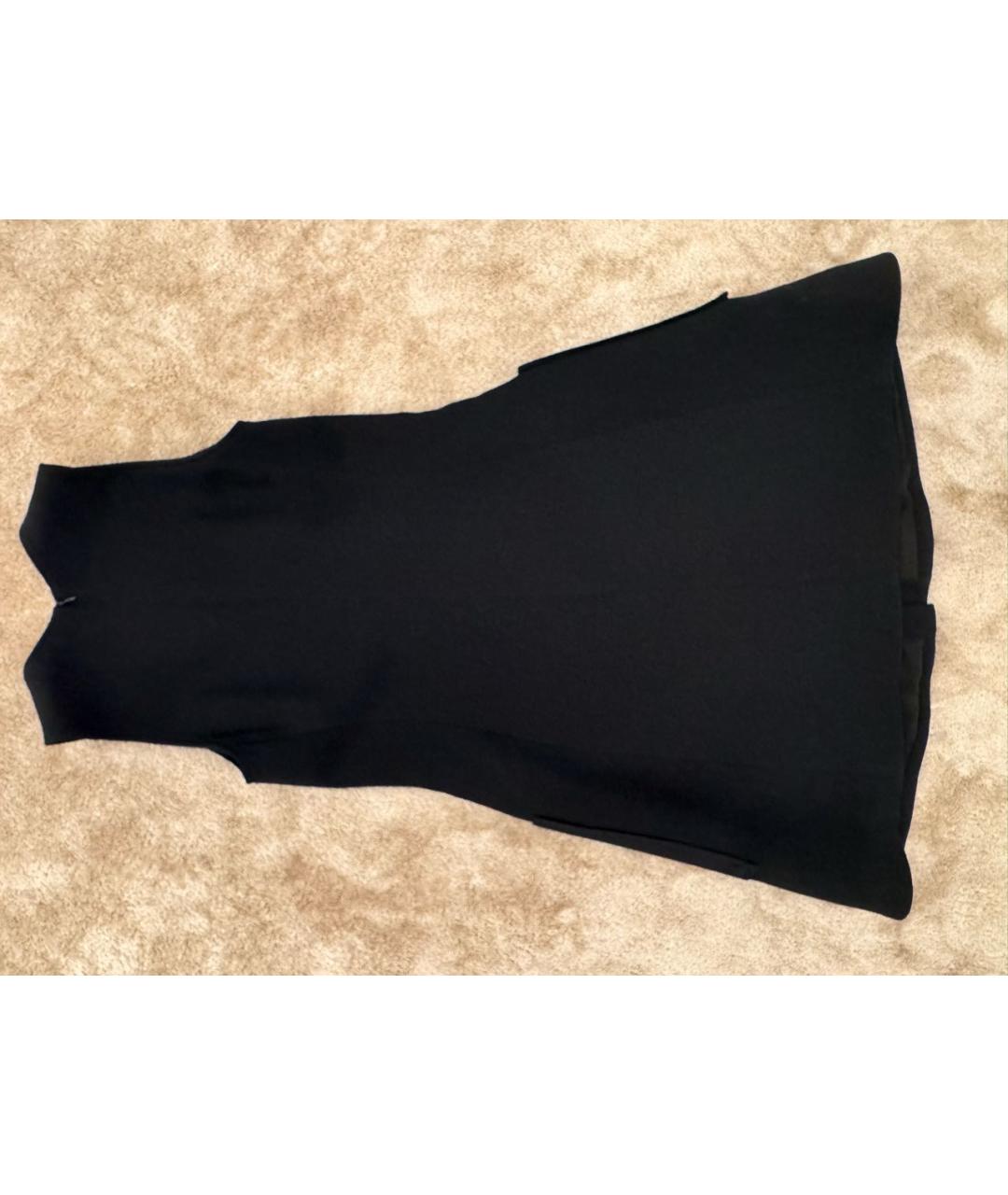 LOUIS VUITTON Черное шерстяное коктейльное платье, фото 2