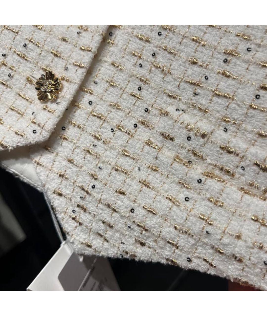 CHANEL Белый твидовый жилет, фото 3