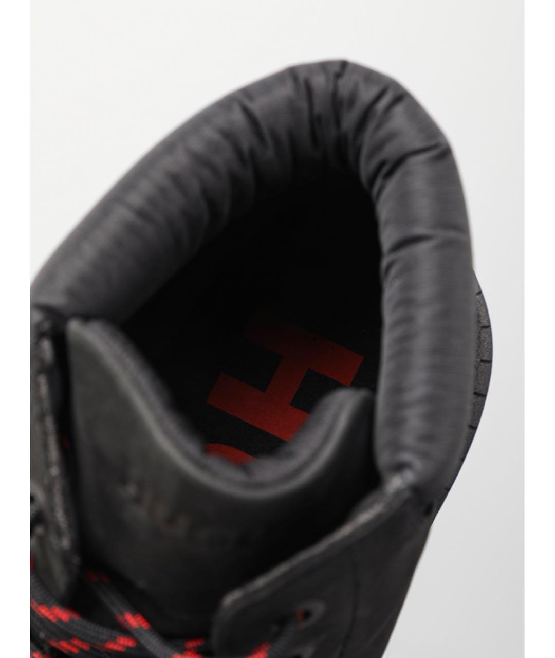 HUGO BOSS Черные нубуковые высокие ботинки, фото 3