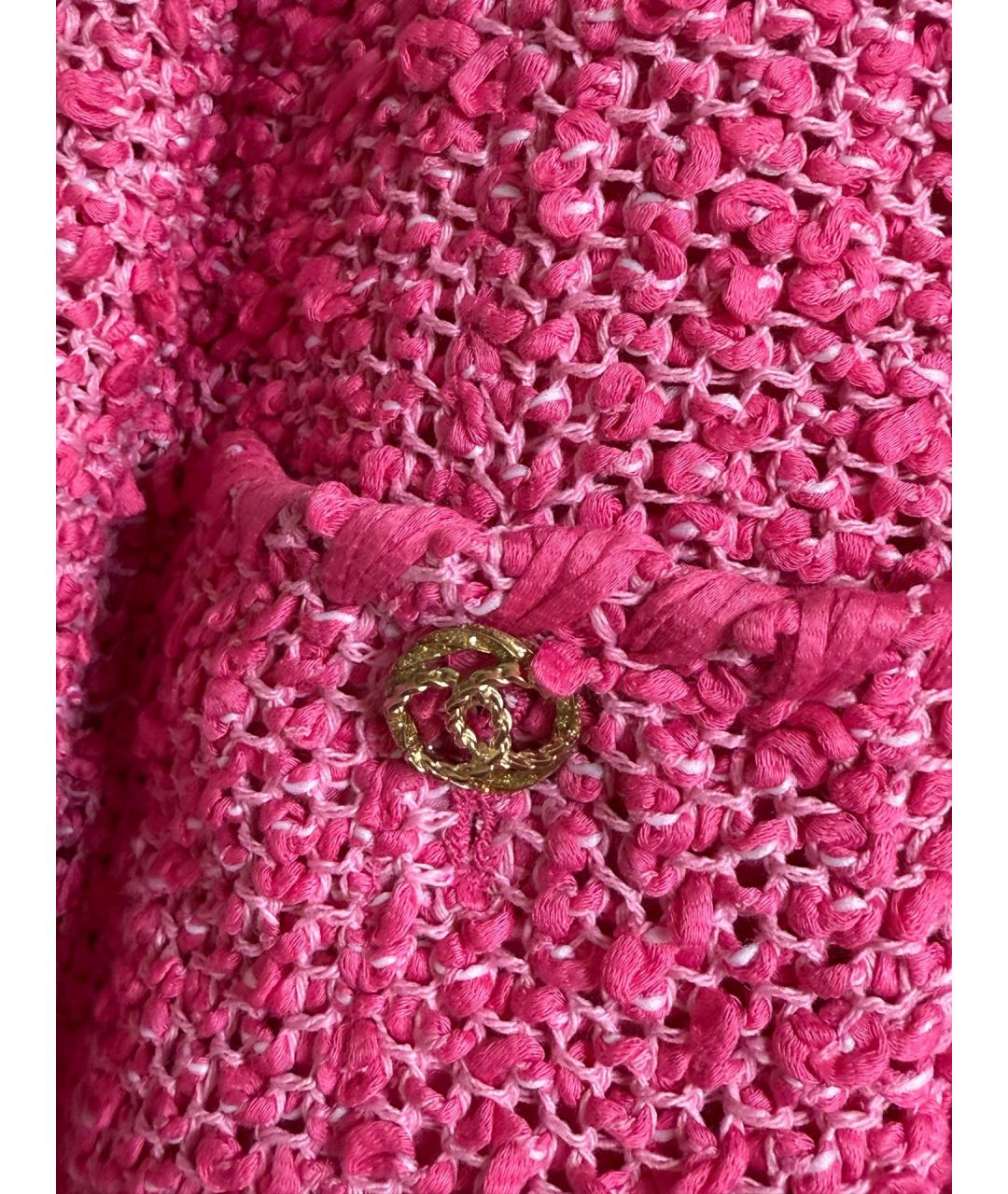 CHANEL Розовое хлопковое пальто, фото 9