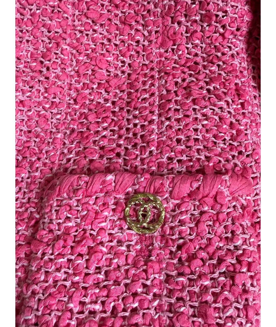 CHANEL Розовое хлопковое пальто, фото 4