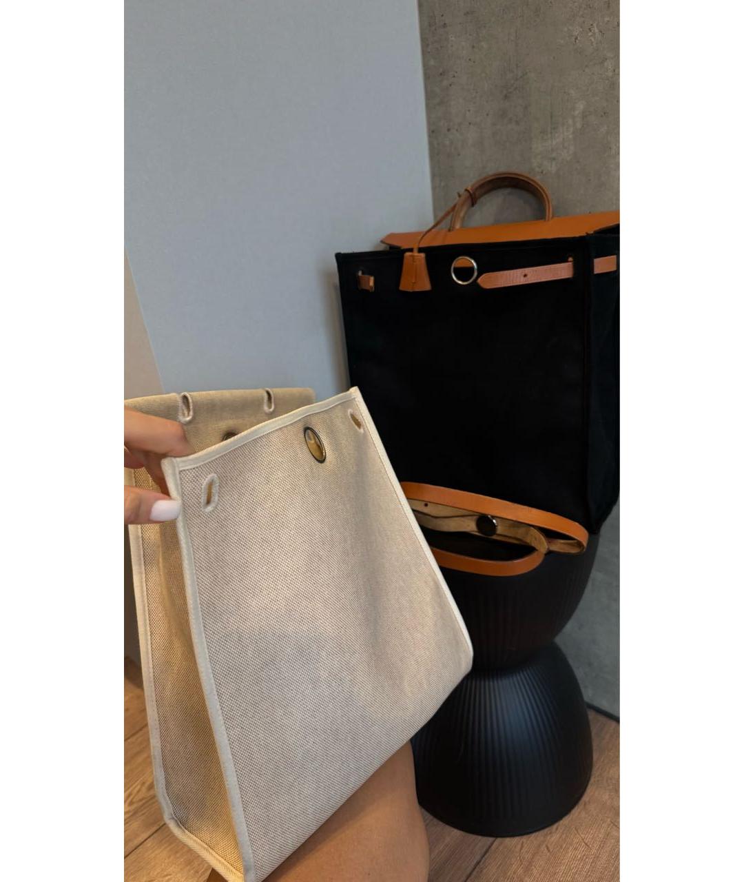 HERMES Черная тканевая сумка через плечо, фото 7