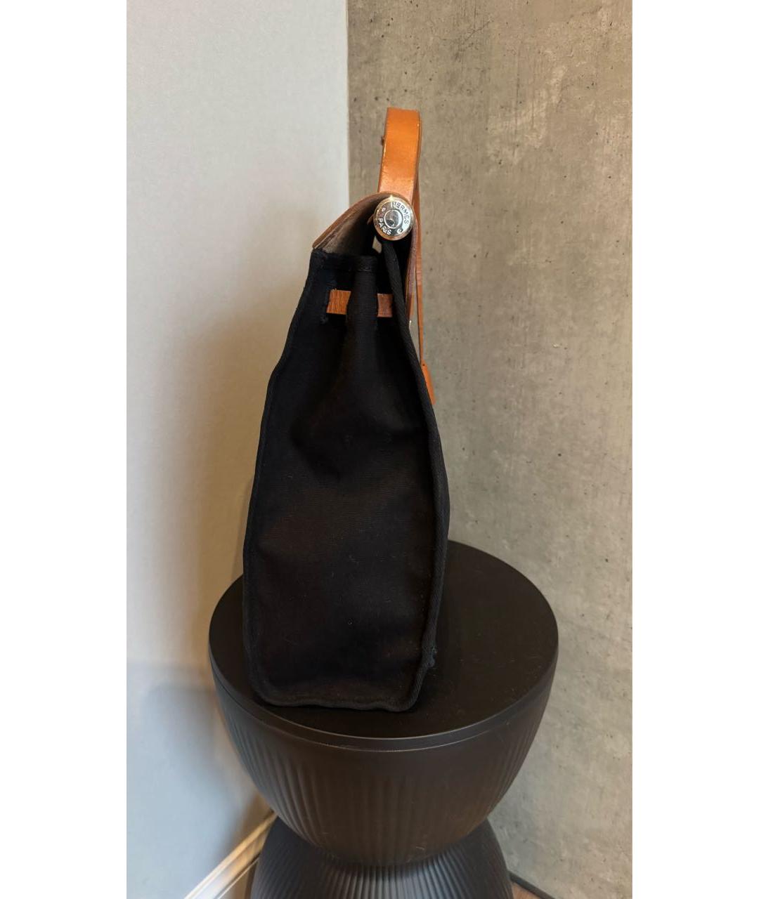 HERMES Черная тканевая сумка через плечо, фото 3