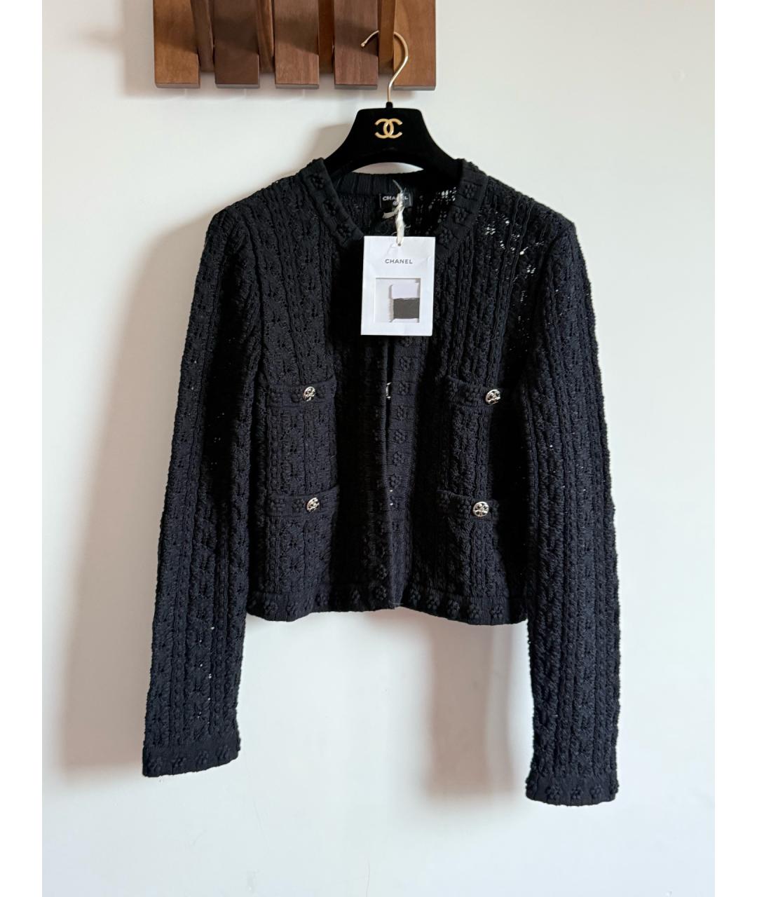 CHANEL Черная хлопковая жилетка, фото 9