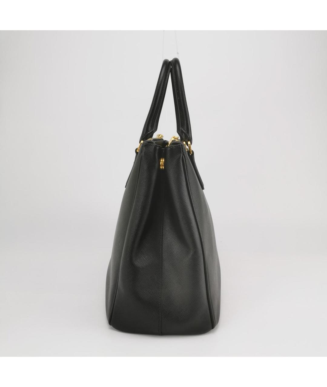 PRADA Черная кожаная сумка с короткими ручками, фото 2