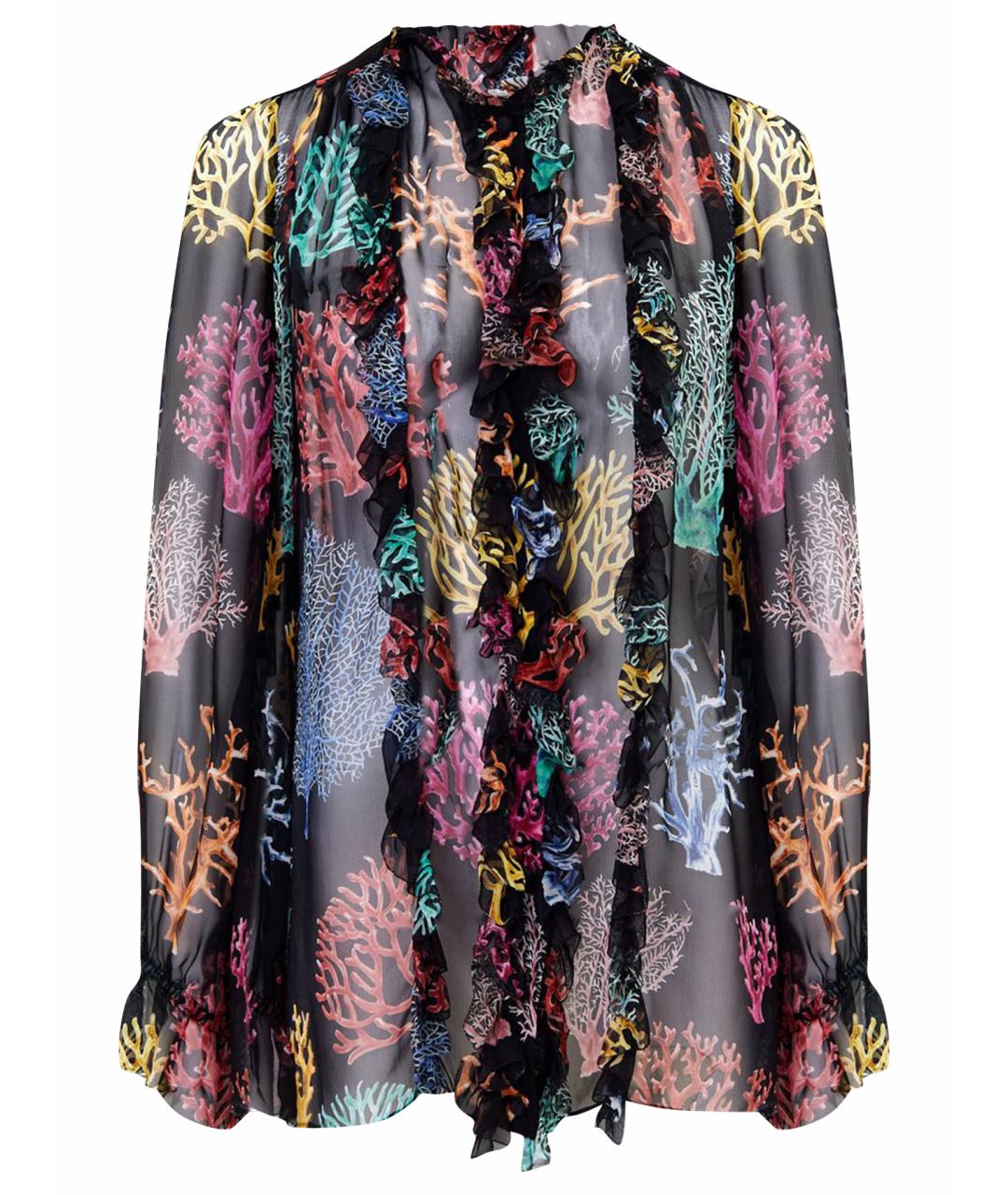 DOLCE&GABBANA Черная шелковая блузы, фото 1
