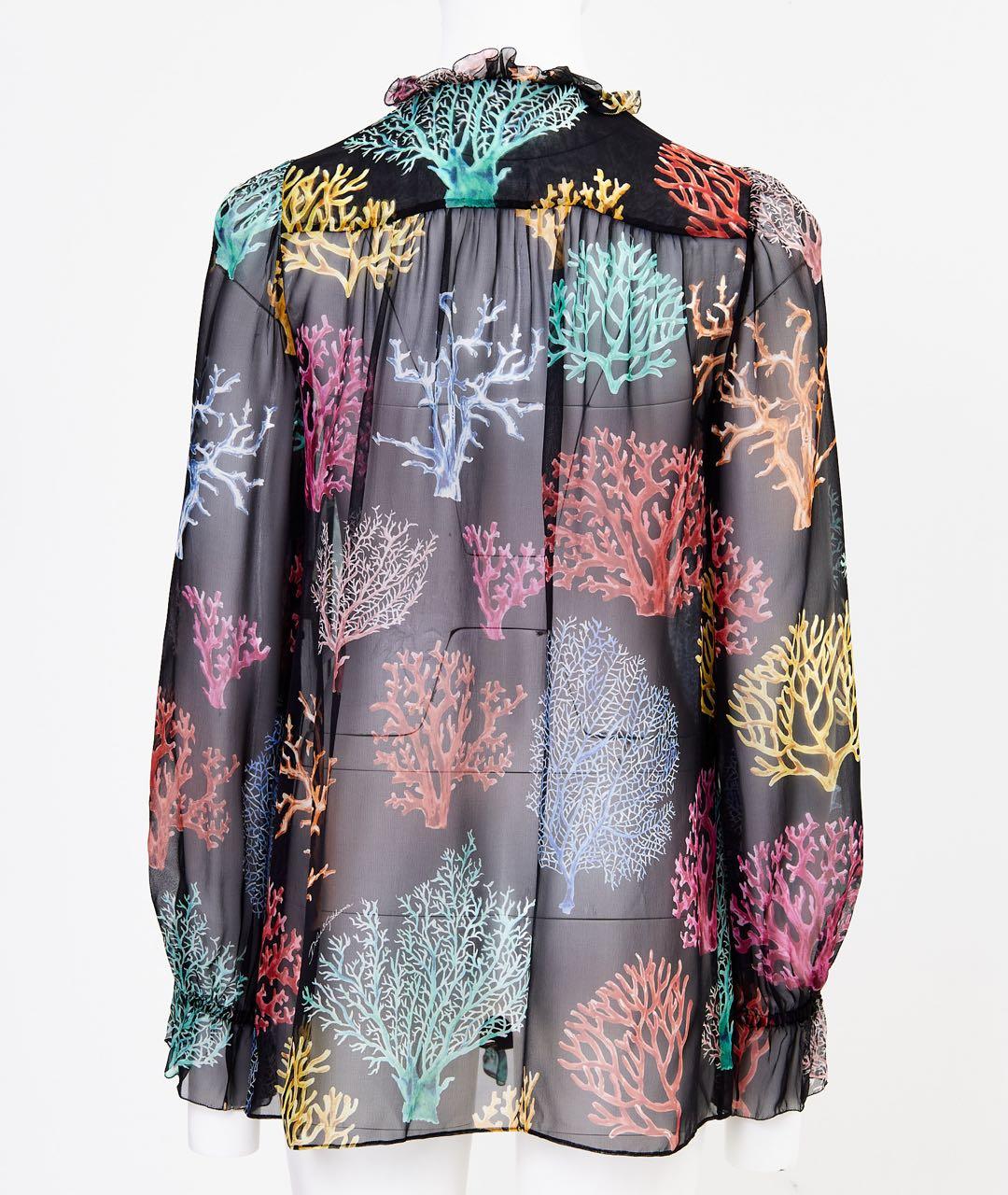 DOLCE&GABBANA Черная шелковая блузы, фото 2