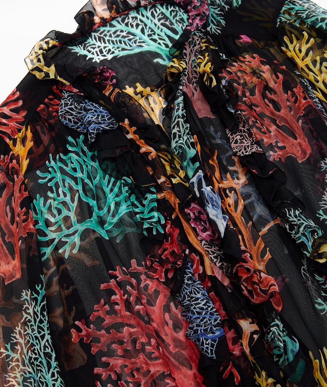 DOLCE&GABBANA Черная шелковая блузы, фото 4