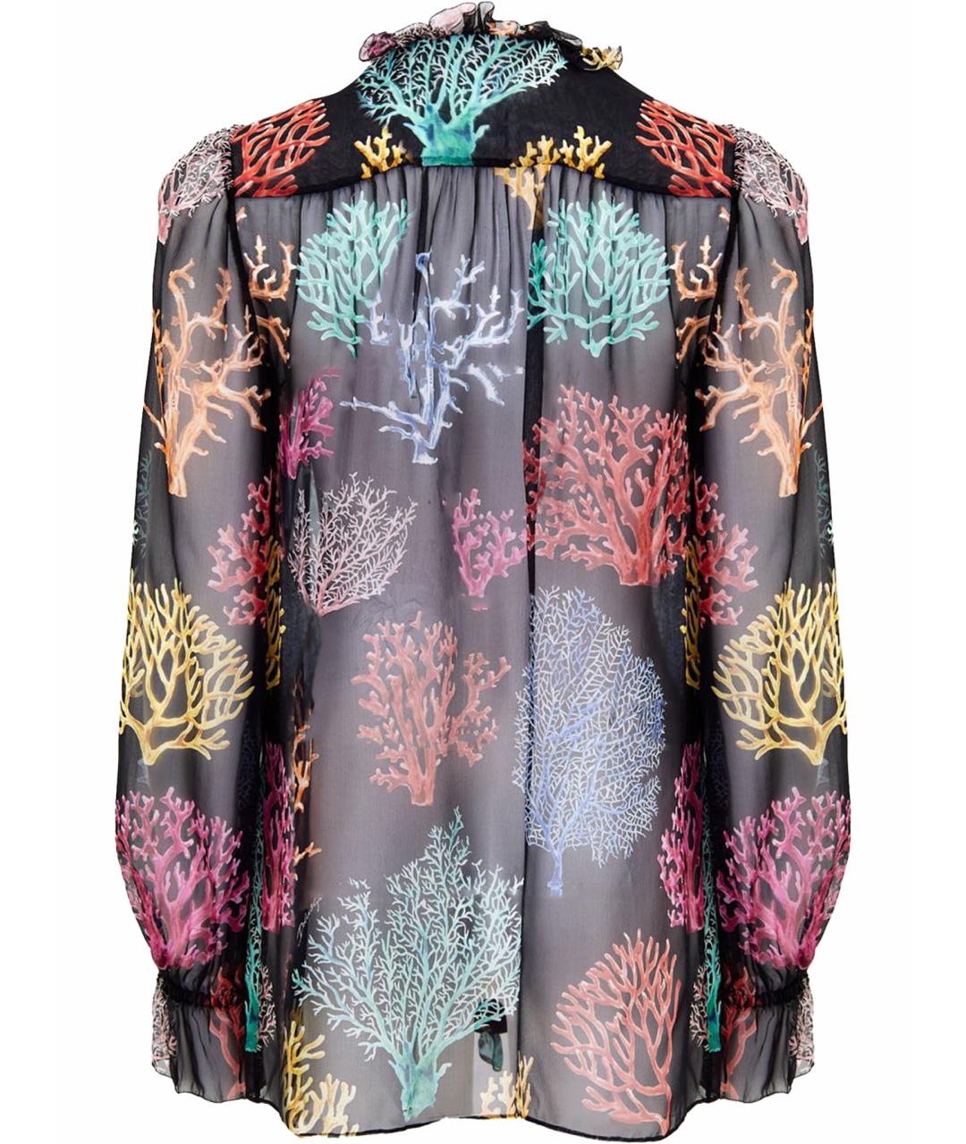 DOLCE&GABBANA Черная шелковая блузы, фото 8