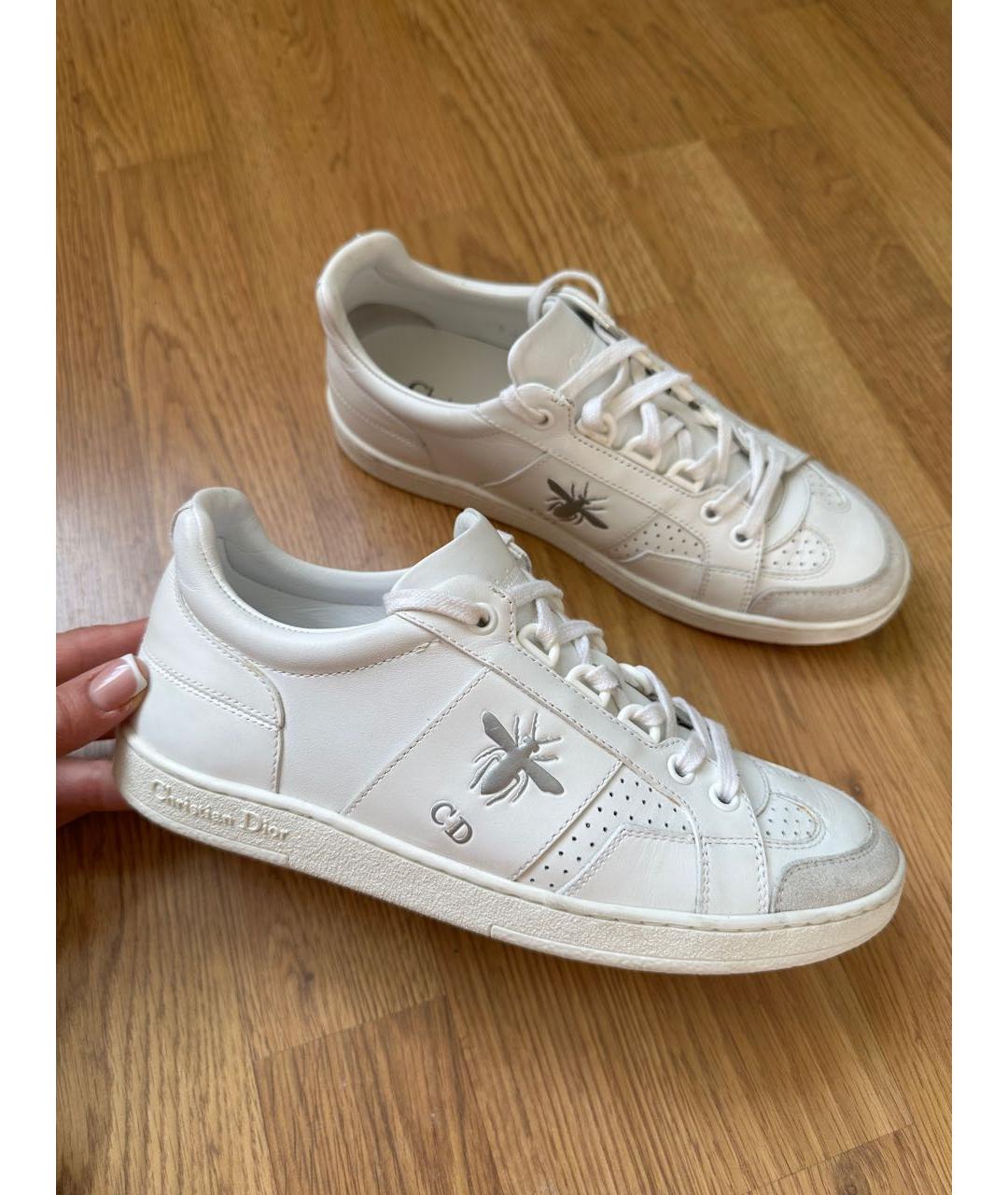 CHRISTIAN DIOR Белые кожаные кеды, фото 2