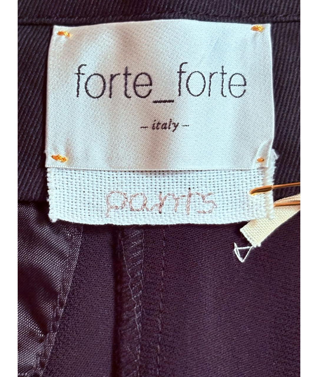 FORTE FORTE Черные вискозные брюки широкие, фото 5