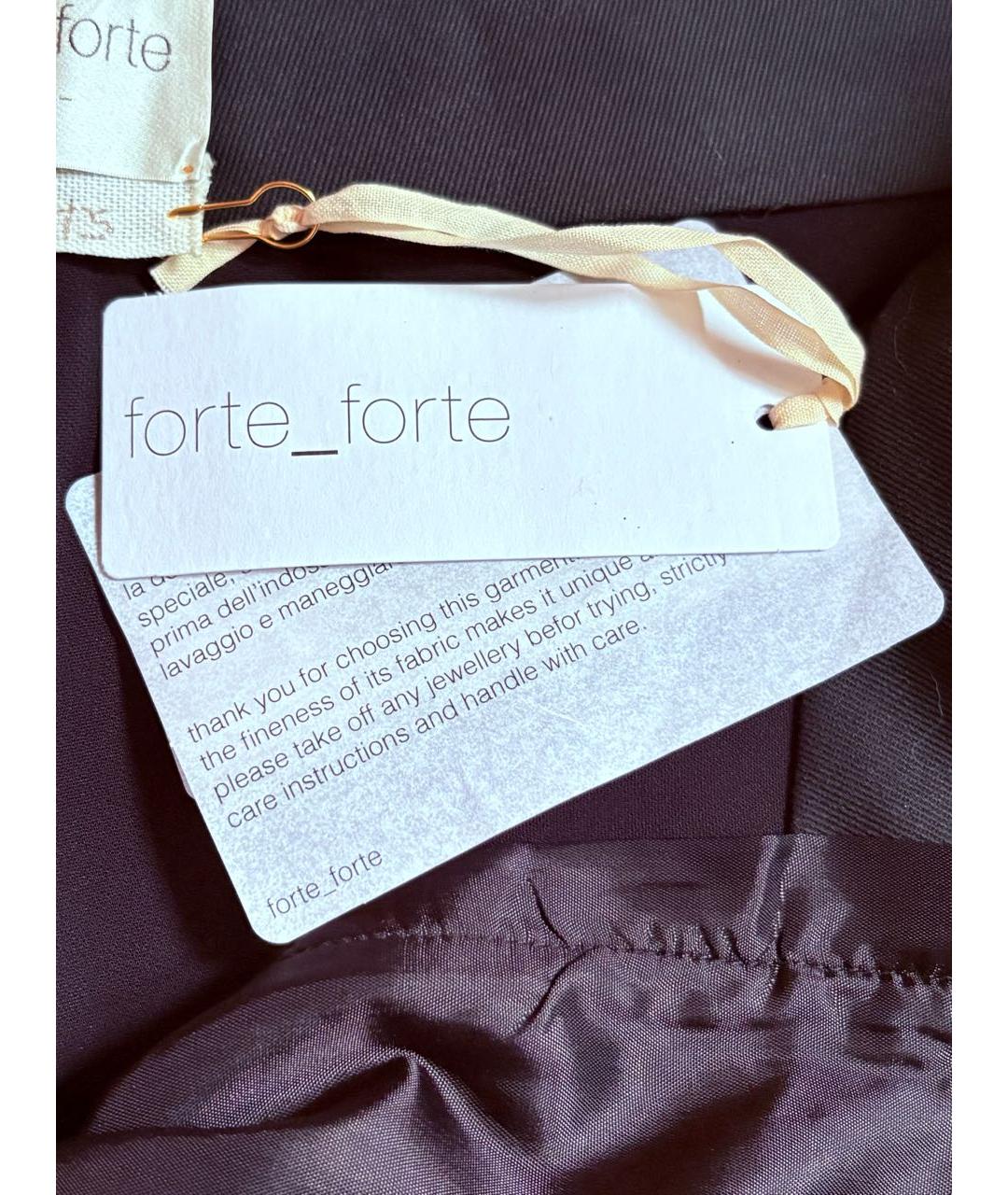 FORTE FORTE Черные вискозные брюки широкие, фото 7