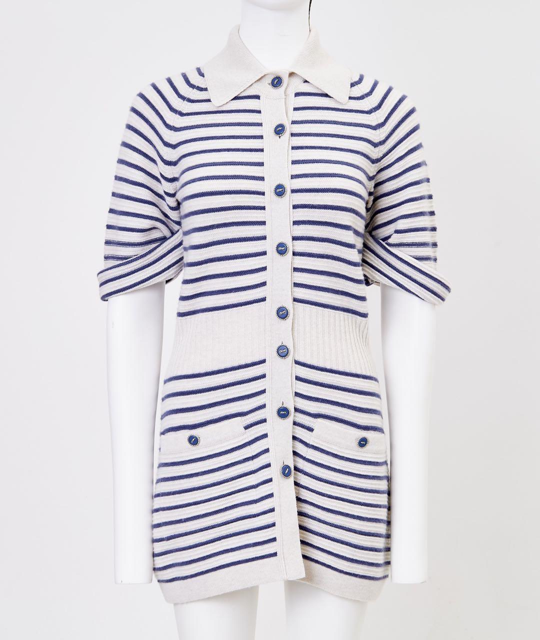 CHANEL Белое кашемировое повседневное платье, фото 5