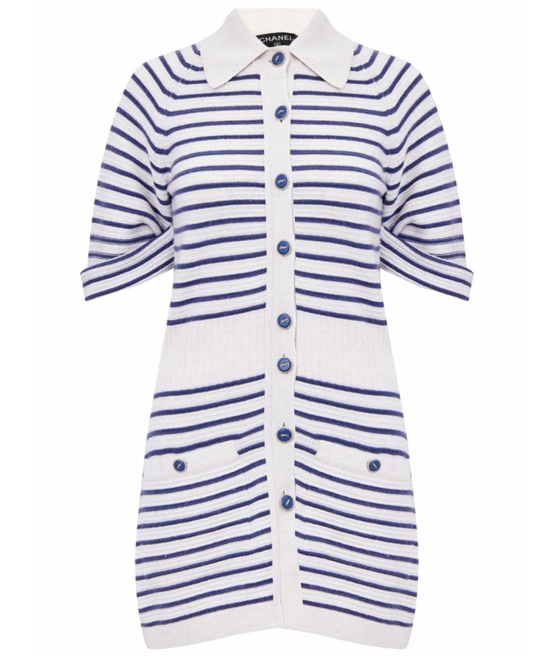 CHANEL Белое кашемировое повседневное платье, фото 1