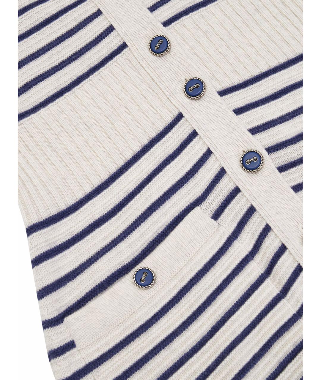 CHANEL Белое кашемировое повседневное платье, фото 6