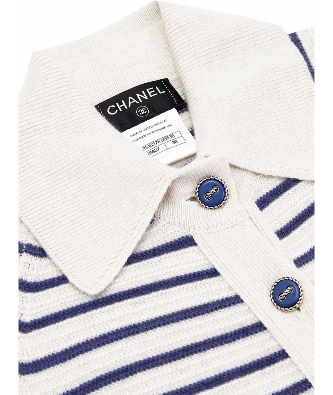 CHANEL Белое кашемировое повседневное платье, фото 7