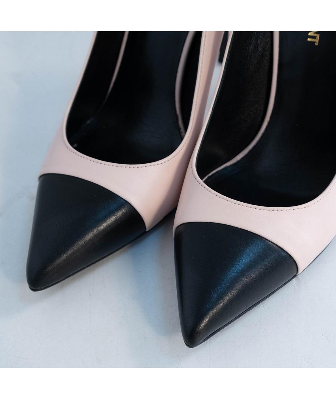 SAINT LAURENT Розовые кожаные туфли, фото 3