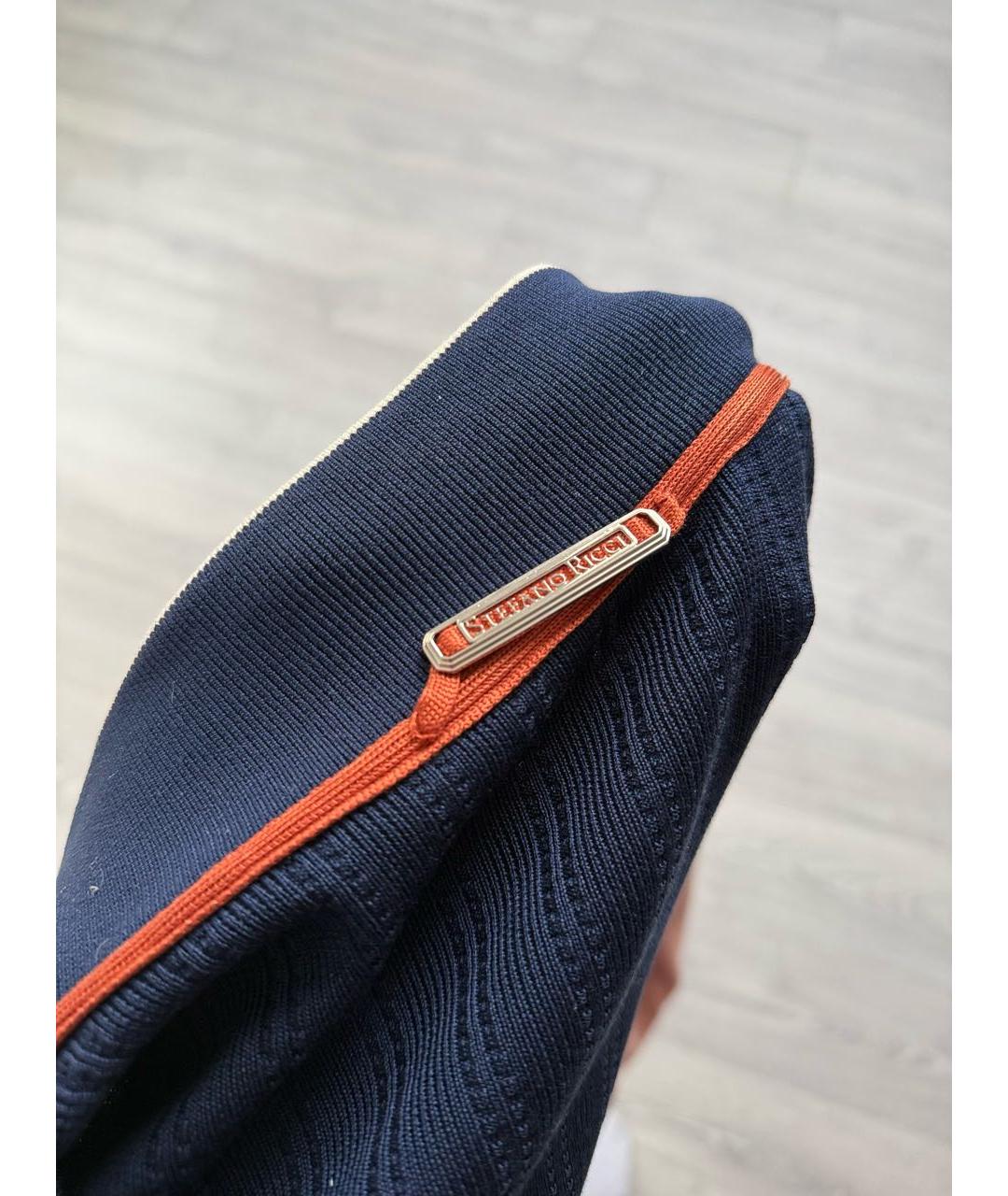 STEFANO RICCI Темно-синяя замшевая куртка, фото 3