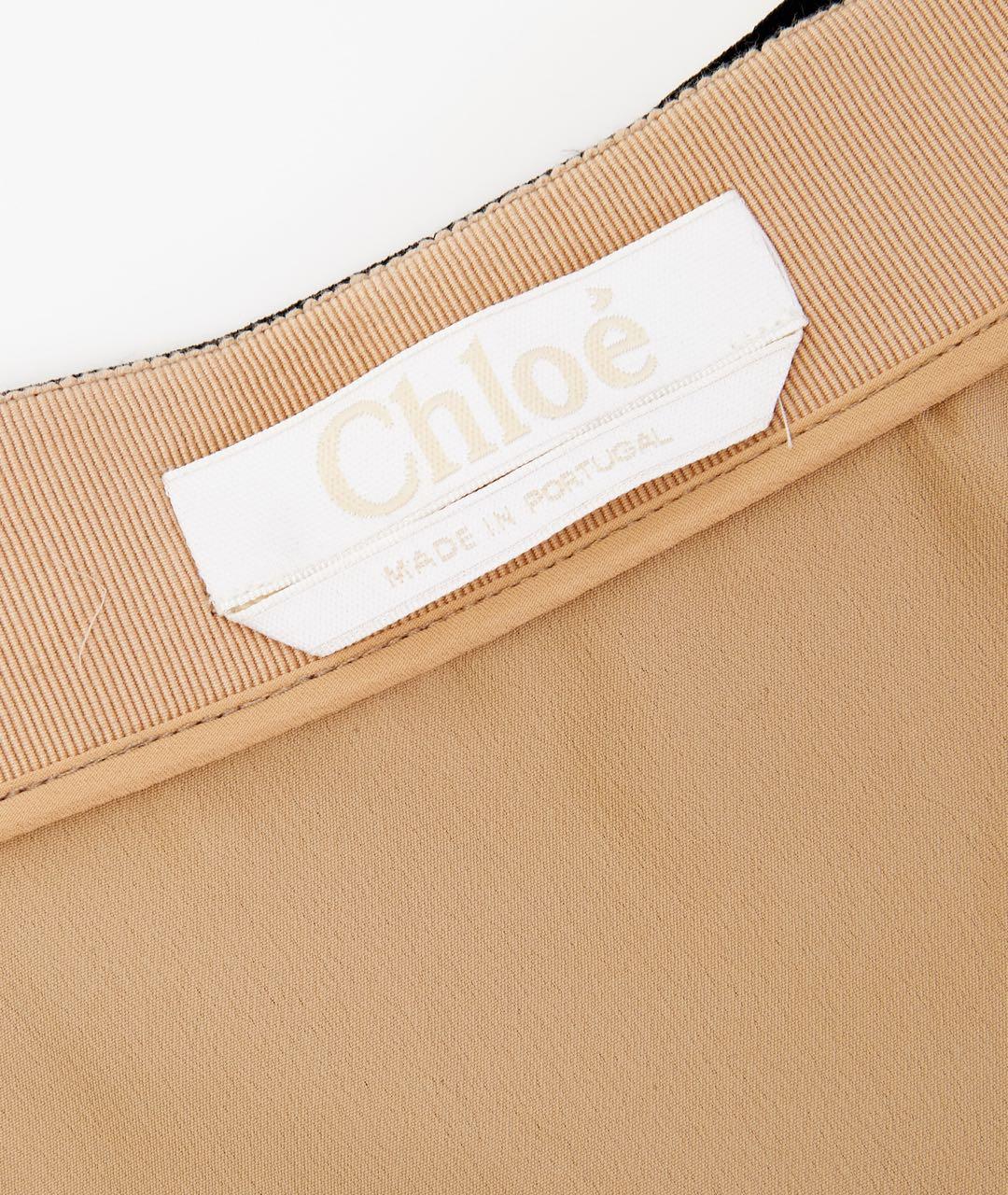 CHLOE Черная ацетатная юбка макси, фото 3