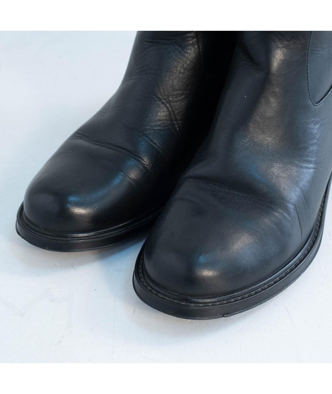 FERRAGAMO Черные кожаные полусапоги, фото 3