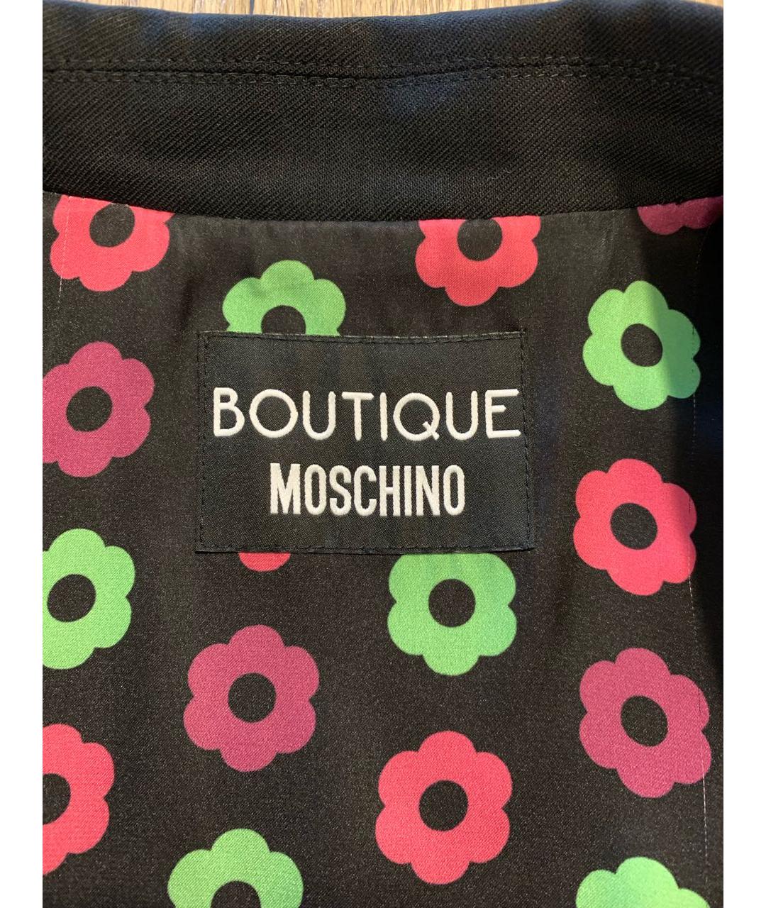BOUTIQUE MOSCHINO Черный шерстяной жакет/пиджак, фото 3