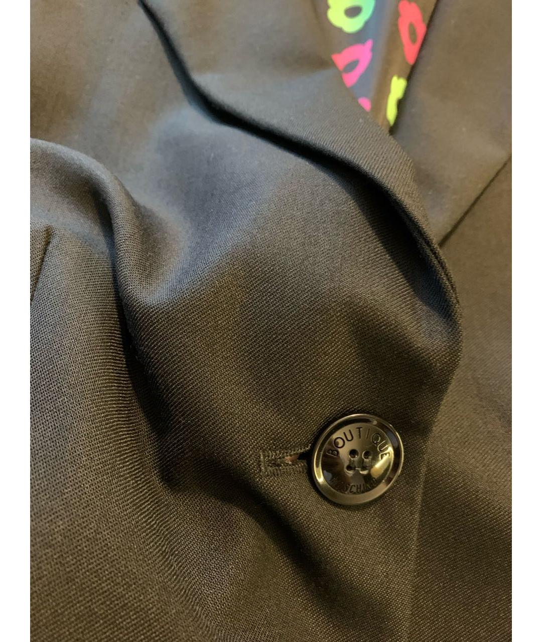 BOUTIQUE MOSCHINO Черный шерстяной жакет/пиджак, фото 7