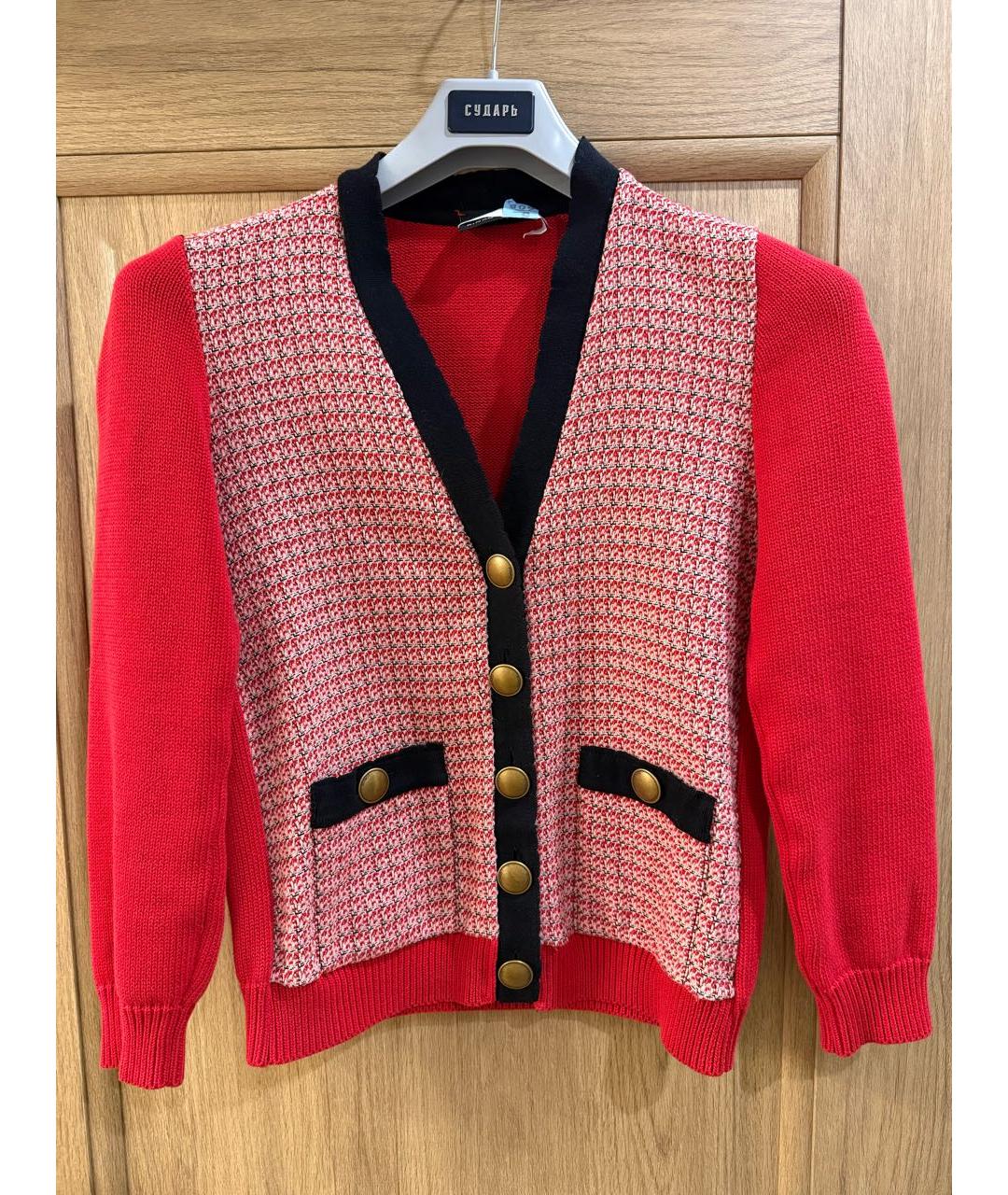 PINKO Красный полиэстеровый кардиган, фото 5