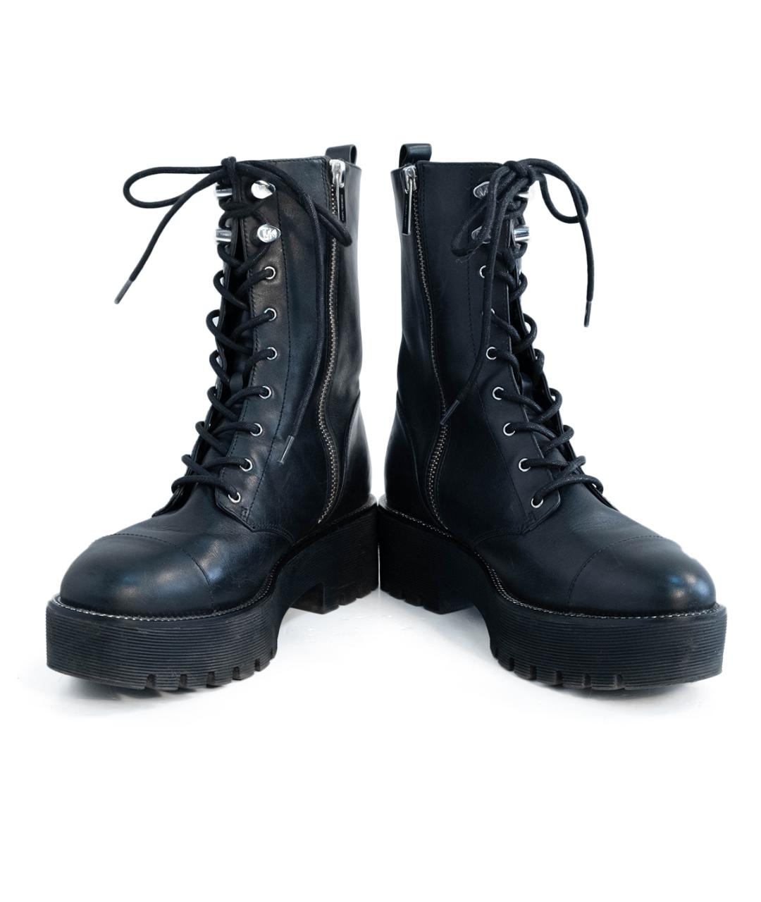 MICHAEL KORS Черные кожаные ботинки, фото 4