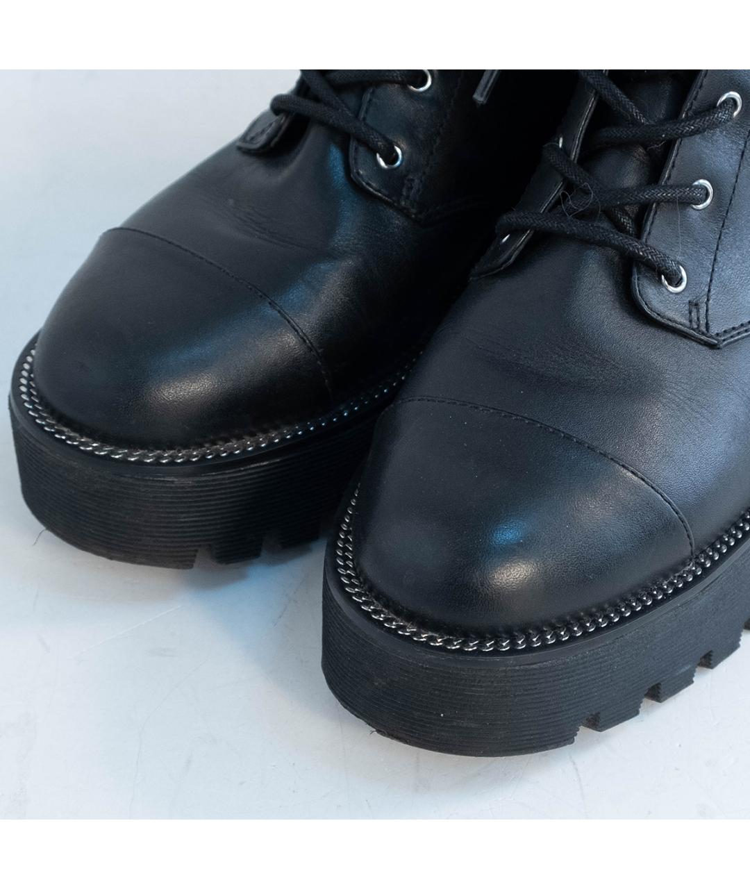 MICHAEL KORS Черные кожаные ботинки, фото 3