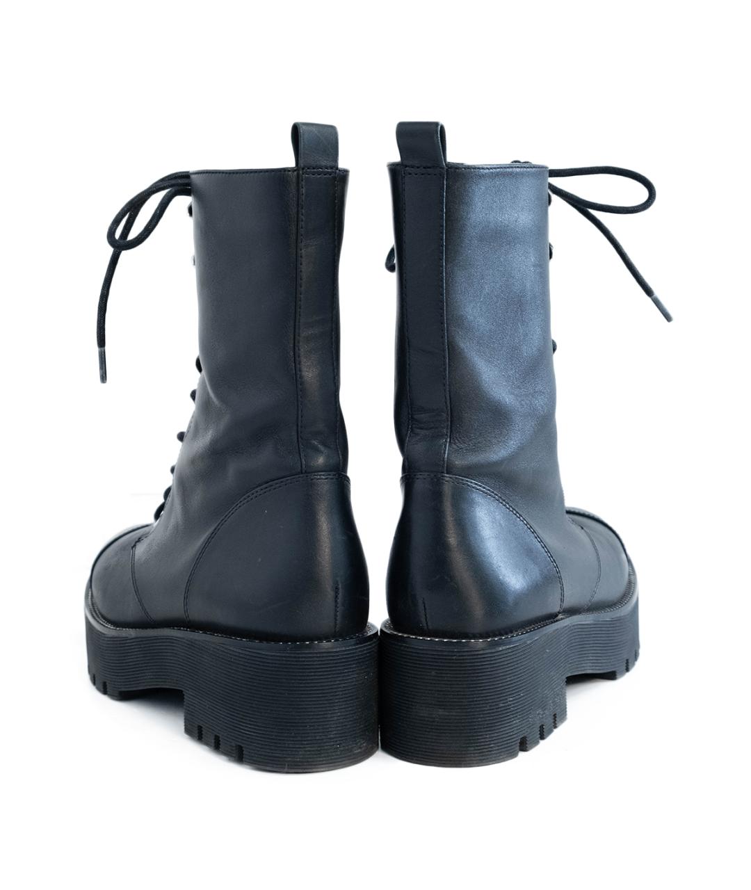 MICHAEL KORS Черные кожаные ботинки, фото 5