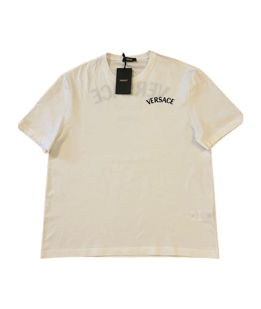 VERSACE Белая хлопковая футболка, фото 1