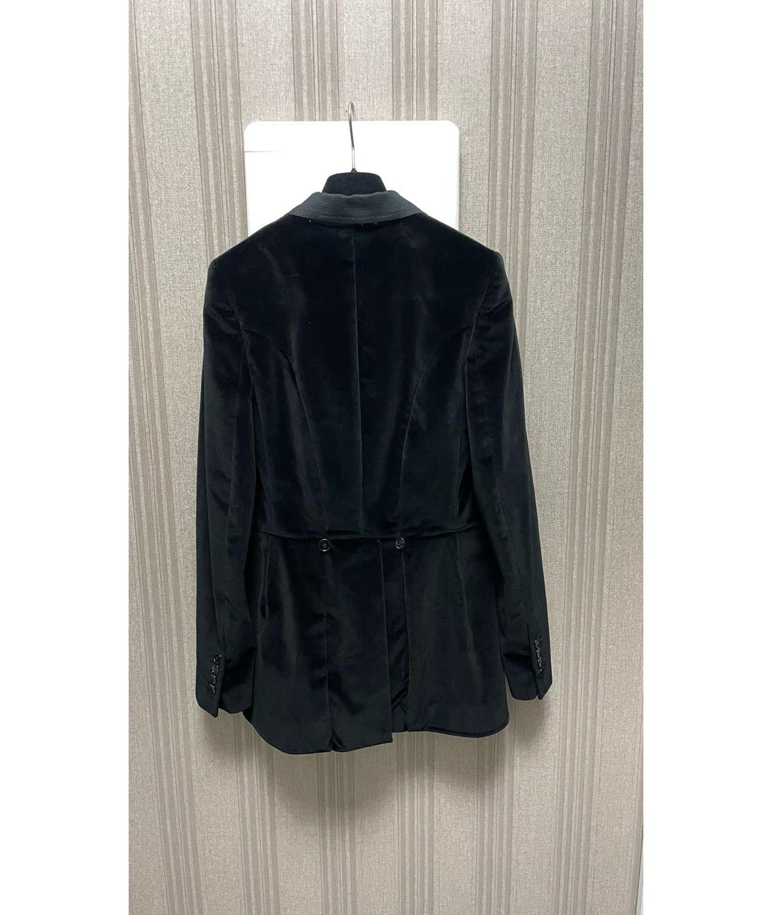 DOLCE&GABBANA Черный бархатный жакет/пиджак, фото 2