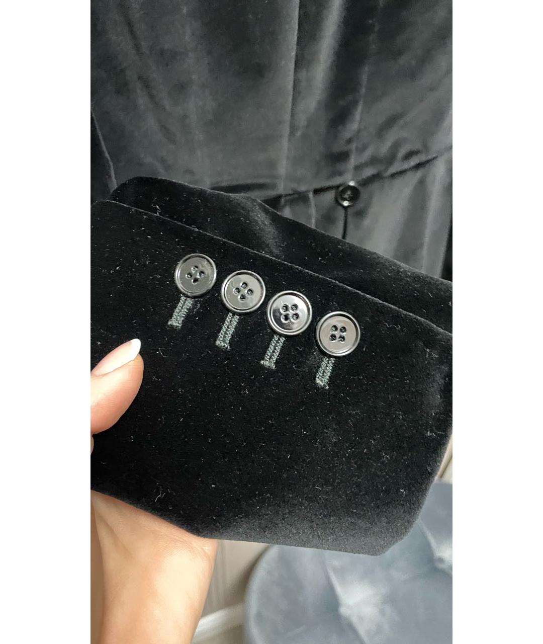 DOLCE&GABBANA Черный бархатный жакет/пиджак, фото 4