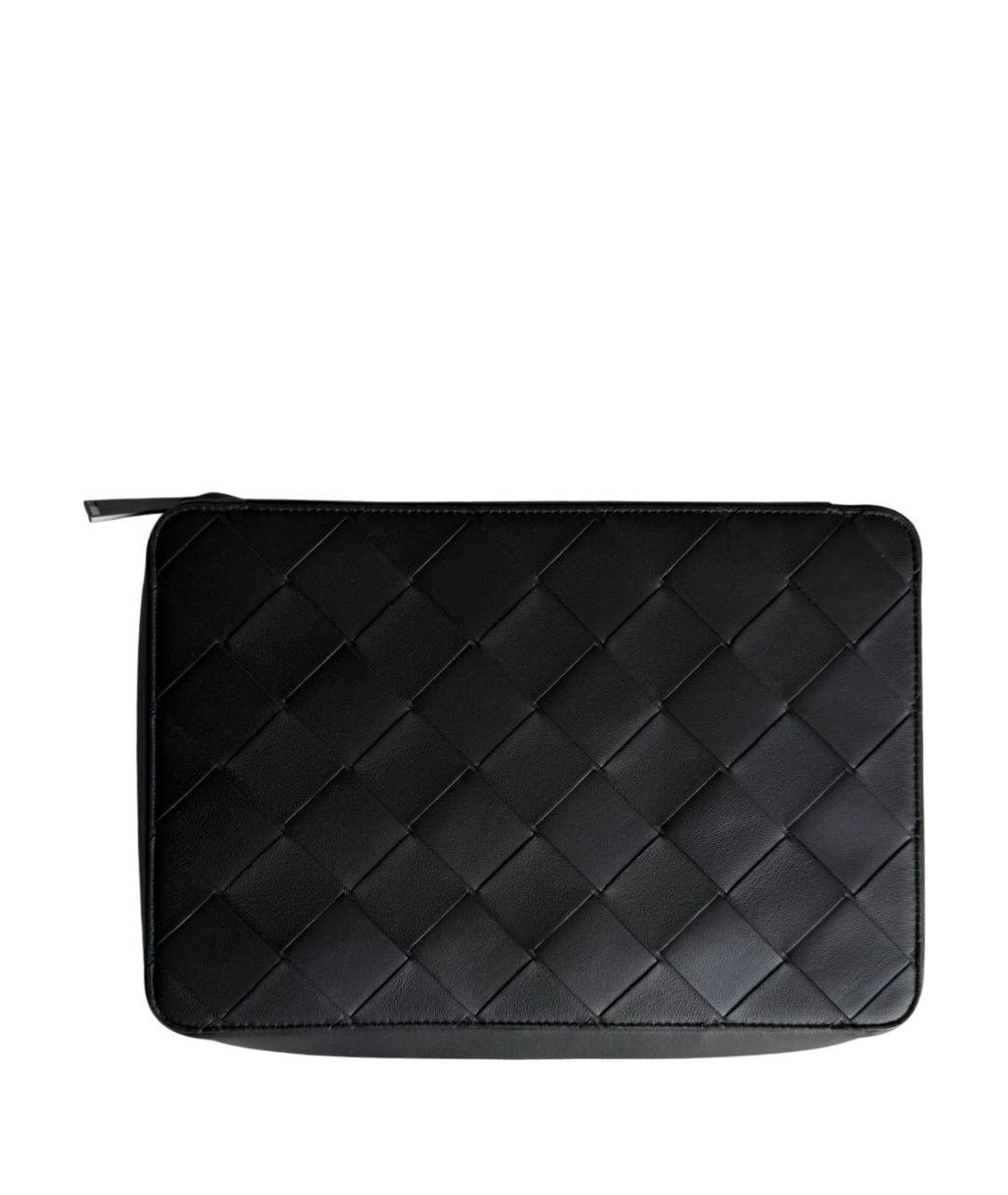 BOTTEGA VENETA Черная кожаная папка для документов, фото 1