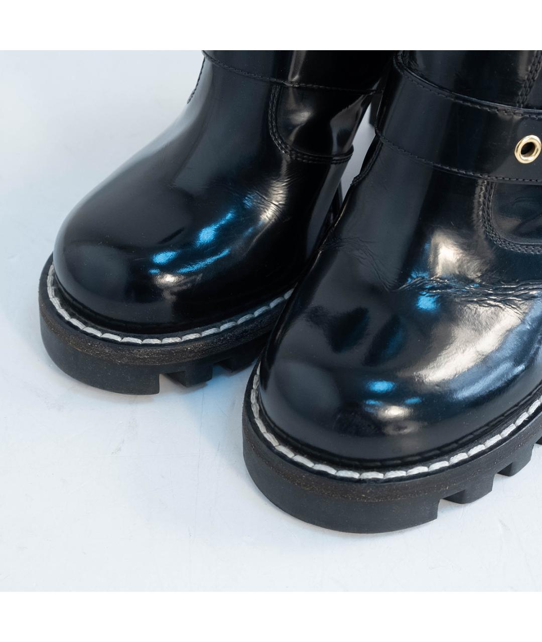 LOUIS VUITTON Черные кожаные ботильоны, фото 3