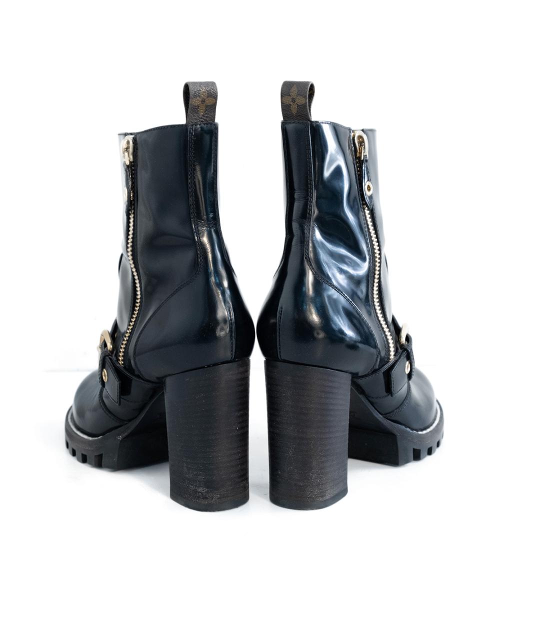 LOUIS VUITTON Черные кожаные ботильоны, фото 5