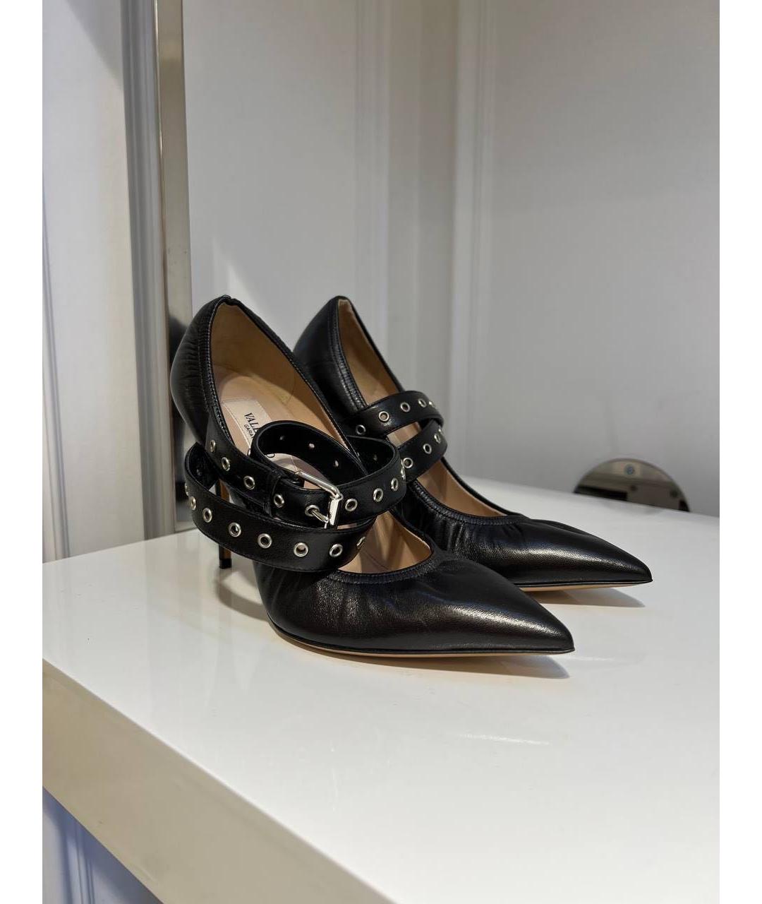 VALENTINO Черные кожаные туфли, фото 3