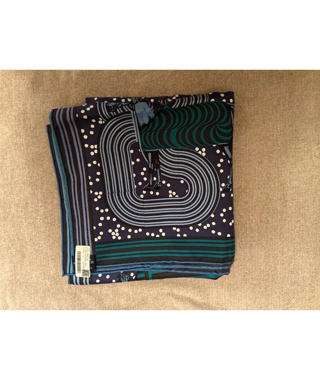 HERMES Мульти шелковый платок, фото 2