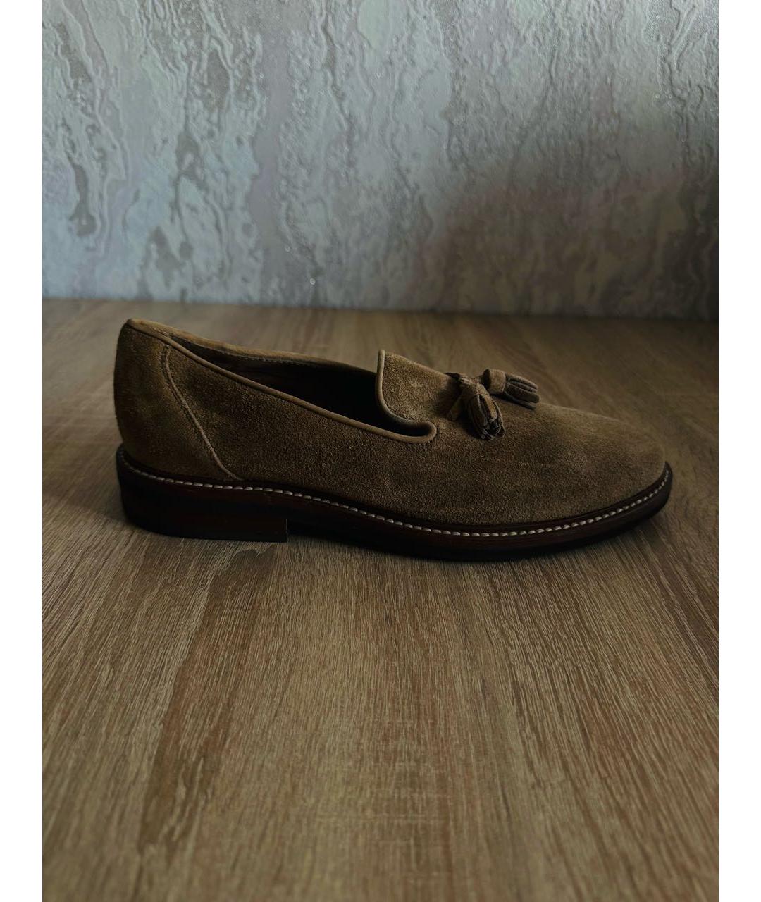 BRUNELLO CUCINELLI Коричневые замшевые лоферы, фото 6