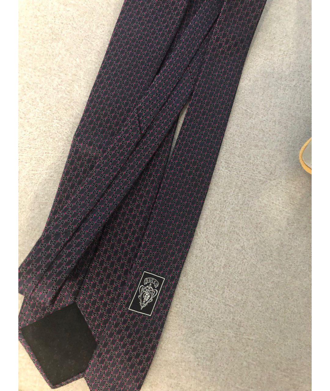 GUCCI Бордовый тканевый галстук, фото 5