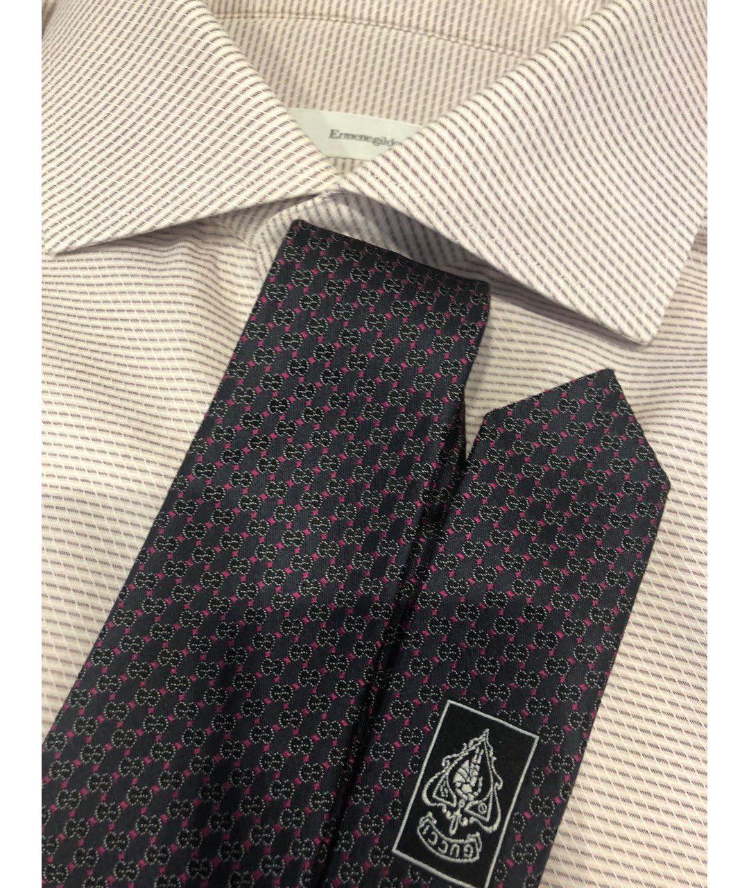 GUCCI Бордовый тканевый галстук, фото 4