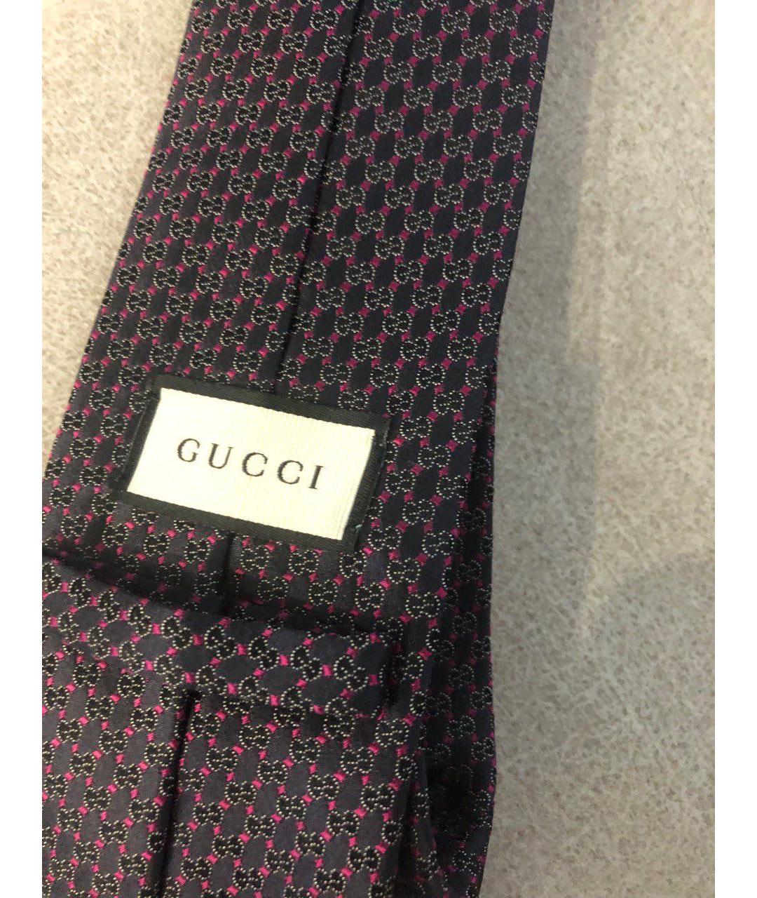GUCCI Бордовый тканевый галстук, фото 3