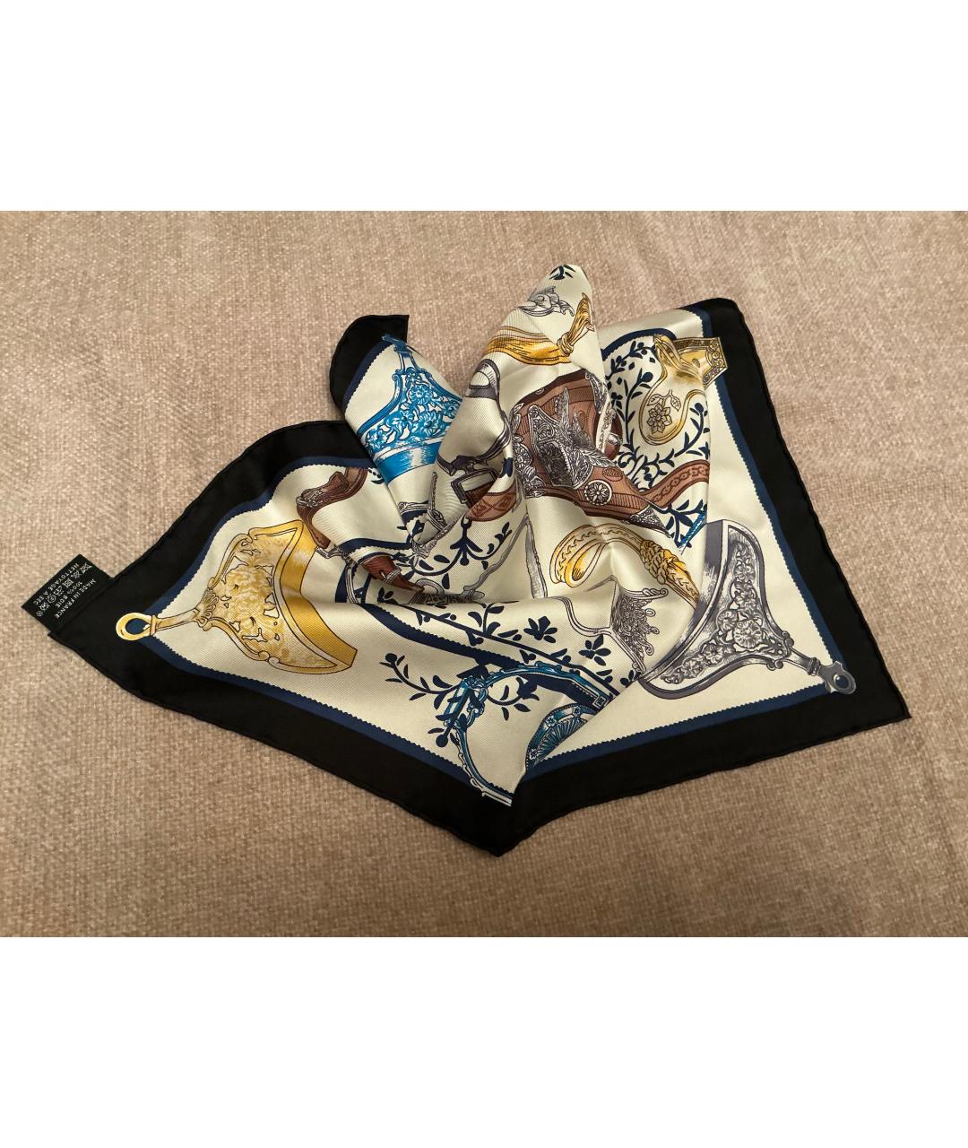 HERMES Мульти шелковый платок, фото 4