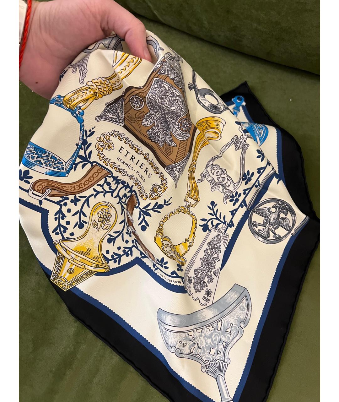 HERMES Мульти шелковый платок, фото 2