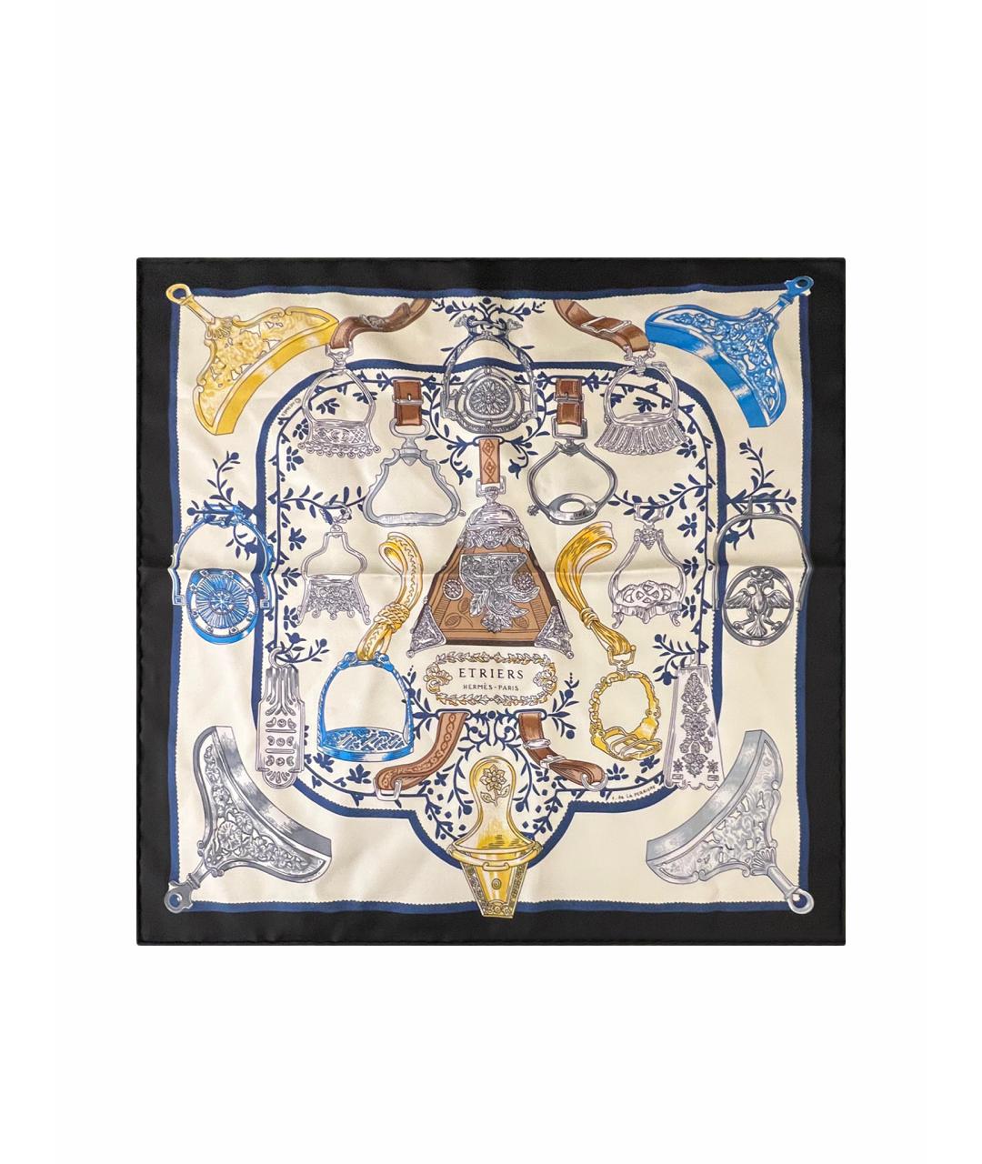 HERMES Мульти шелковый платок, фото 1