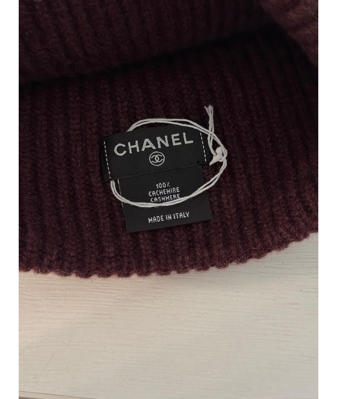 CHANEL Коричневая шерстяная шапка, фото 3