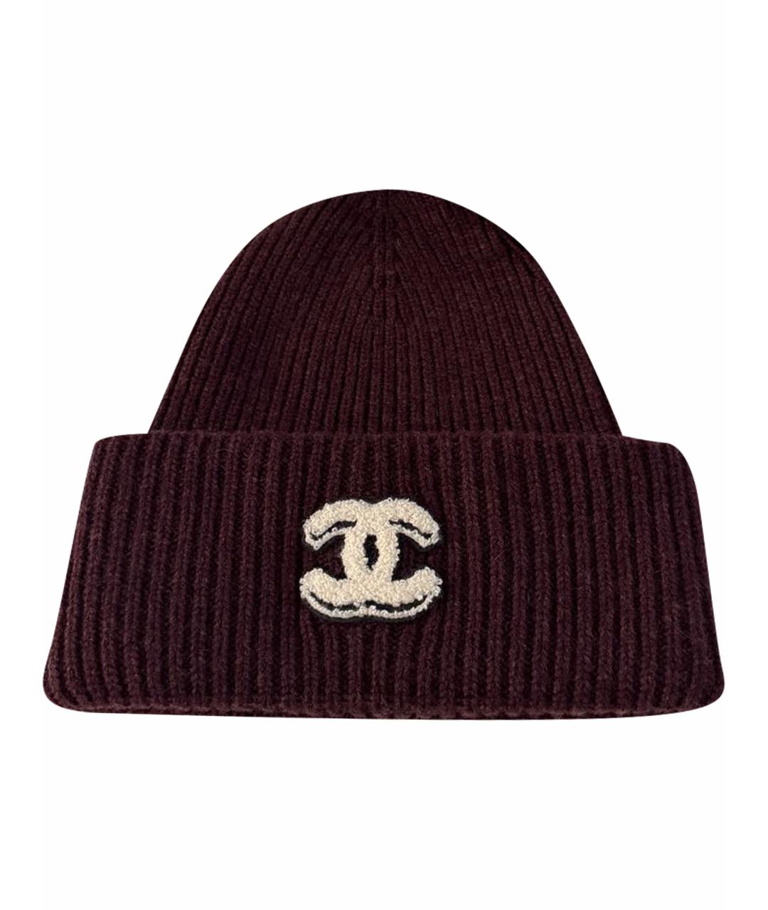 CHANEL Коричневая шерстяная шапка, фото 1